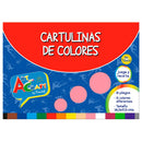 Carpeta Con Papel Cartulina 26.5 X 37.5 Cm 18 Hojas 15 Colores Surtidos