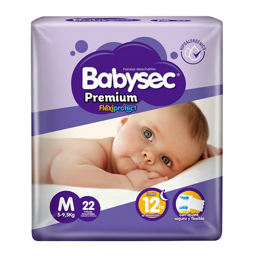 Pañal Bebé Premium Talla M 22 Un