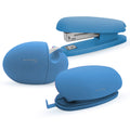 SET PERFORADORA+CORCHETERA+DISPENSADOR CINTA PLASTICA AZUL