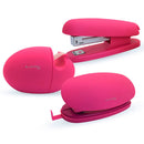 SET PERFORADORA+CORCHETERA+DISPENSADORA CINTA PLASTICA ROSA