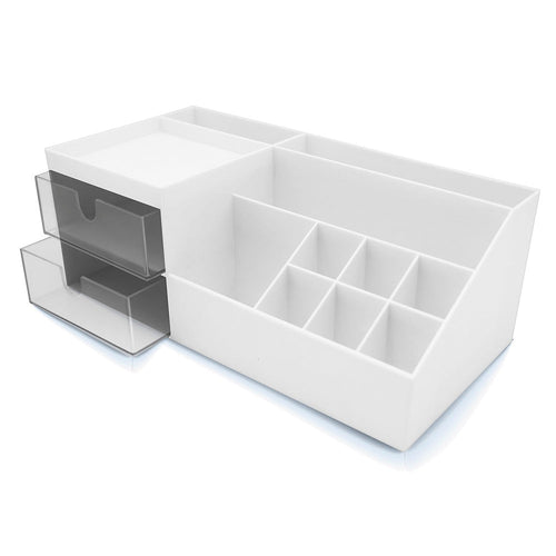 ORGANIZADOR 2 CAJAS 10 ESPACIOS PLÃSTICO BLANCO