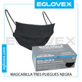 Mascarilla 3 Pliegues Negra 50 Un