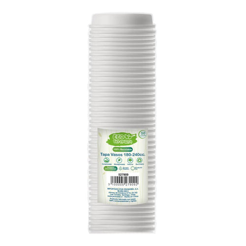 Tapa Vaso 6 Oz  Plástico Eco 50 Un