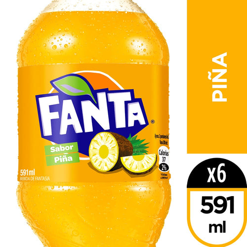 Bebida Fanta Piña Pet 591 Cc