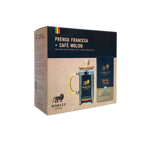 Pack Prensa Francesa 350 Cc + Grano 227 Gr MARLEY COFFEE 