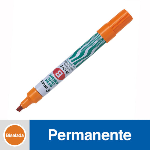 Marcador Permanente Recargable Punta Biselada Sca Naranjo