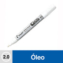 MARCADOR PERMANENTE OLEO PUNTA REDONDA BLANCO (6851930128592)