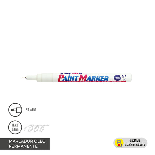 Marcador Permanente Oleo Blanco Punta Fina N 440
