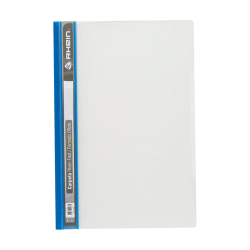 Carpeta Vinil Fast Con Acco Clip Oficio Transparente Azulino