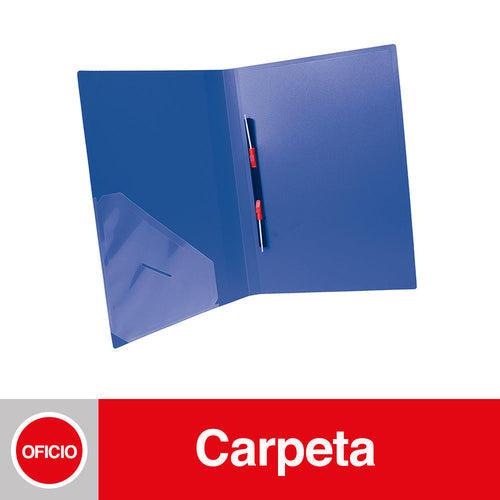 CARPETA VINIL CON GUSANO OFICIO AZUL (6851990356176)