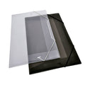 Carpeta Oficio Con Elástico Polipropileno Color Transparente Oficio Negro 41 A 80 Hojas
