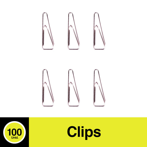 Clips Metálico N1 Triangular 31 Mm 100 Un