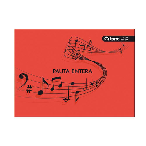 Cuaderno Música Liso Pauta Entera 8 Hojas
