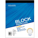 Block Carta 7 Mm Matemática Oficio 80 Hojas