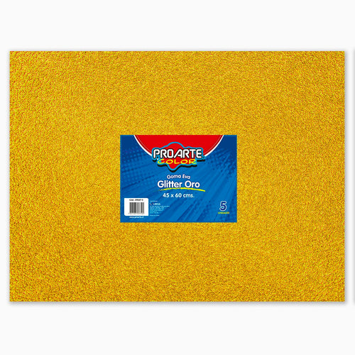 Goma Eva Glitter Oro 45 X 60 5 Un