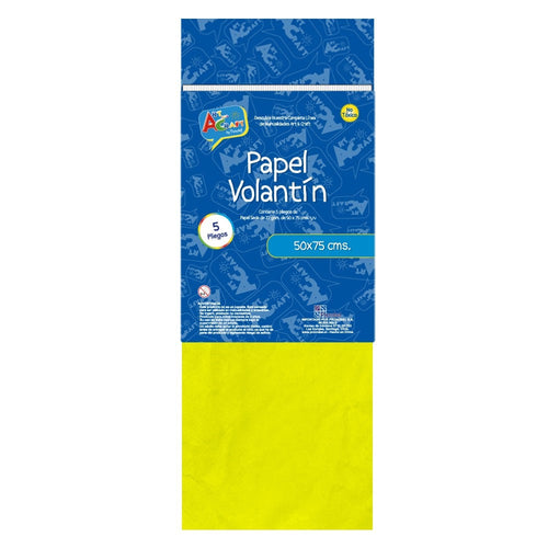 Papel Seda Amarillo 50x75 cm 22 Gr