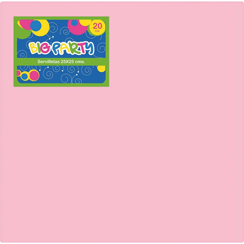 Servilleta Rosado 25 X 25 Cm 20 Piezas