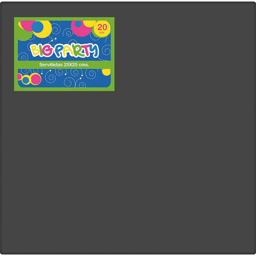 Servilleta Negra 25 X 25 Cm 20 Piezas