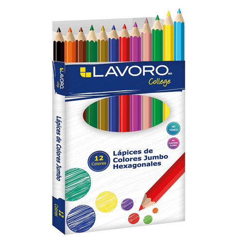 Lápices De Colores Jumbo Hexagonal 12 Colores