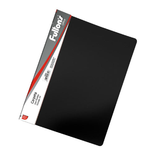 Carpeta Vinil Oficio Con Accoclip Y Bolsa Negra