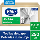 TOALLA PAPEL INTERFOLIADO HOJA SIMPLE 250 UN 18 PAQUETES CLINIC NATURAL (6851969646800)