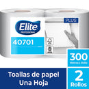 Toalla De Papel Jumbo Hoja Simple 2 Rollos x 300 Mt