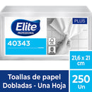 Toalla De Papel Interfoliado Hoja Simple 1 Paquete x 250 Un