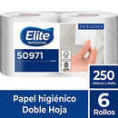 PAPEL HIGIENICO JUMBO DOBLE HOJA 250 MT 6 ROLLOS (6851951657168)