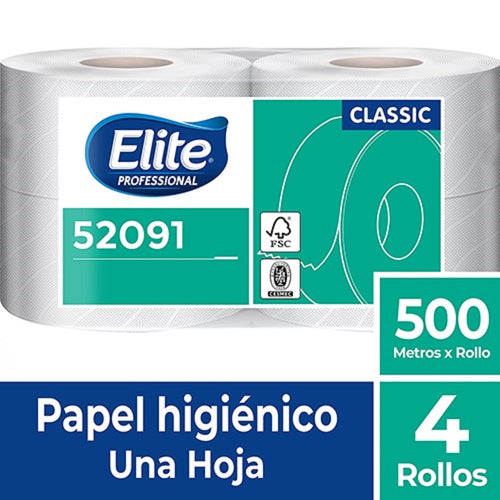 PAPEL HIGIENICO JUMBO HOJA SIMPLE 500 MT 4 ROLLOS ECONOMICO (6851951263952)