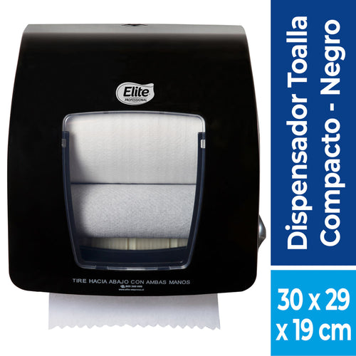 Dispensador Toalla De Papel Autocorte Compacto Dynamic Negro