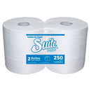 Toalla De Papel Jumbo Hoja Simple 2 Rollos 250 Mt