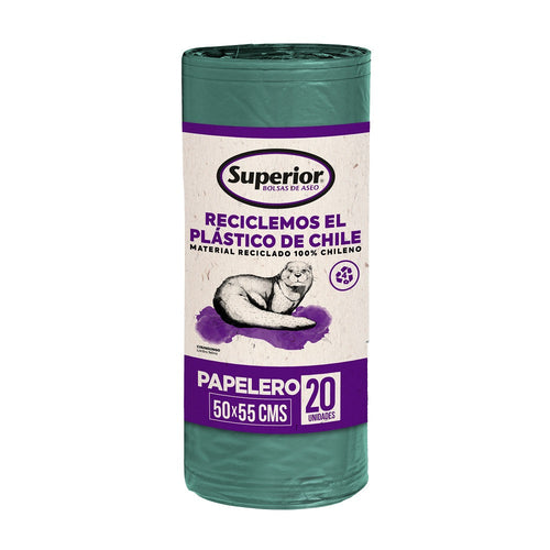Bolsa Basura Rollo Papelero 50x55 20 Un