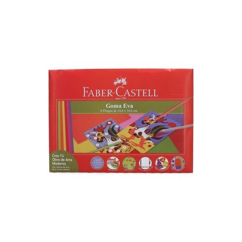 Carpeta Con Goma Eva 6 Pliegos 6 Colores 24.8X34.6 Cm