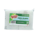 Paño Fibra Blanco 11x15 cm 10 un