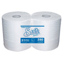 TOALLA PAPEL JUMBO 2X280 MT HOJA SIMPLE EXTRA BLANCA (6851969450192)
